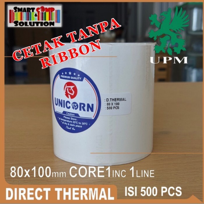 

Terbaru Kertas Stiker Label Barcode Thermal 80X100Mm / 8X10Cm / 80X100 @500Pcs Promo Terlaris