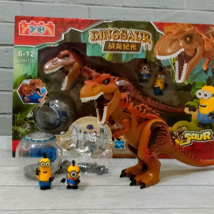 0Mainan Lego Dinosaurus Dan Minion Yang Menarik Bricks Sudah Sni 77011