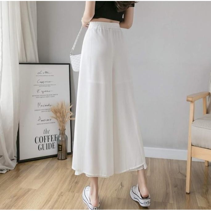 Celana Panjang Sifon Gaya Korea Stice Pants Celana Kulot Dobel Layer
