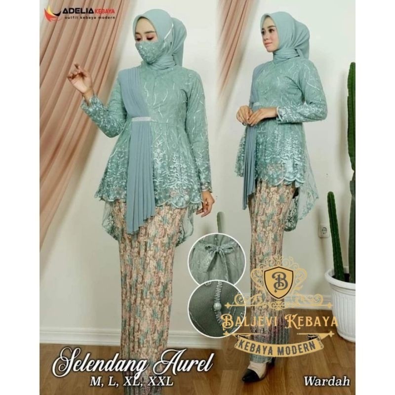 [EXCLUSIVE] MODEL TERKINI COD.KEBAYA SELENDANG MODERN Kebaya Brokat Kebaya Kondangan Wanita Setelan