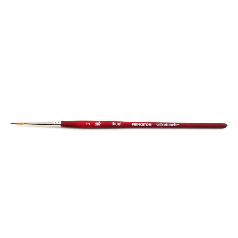 

Princeton Velvetouch Synthetic Short Handle Round Sz 2
