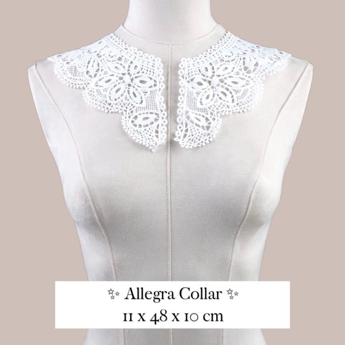 

Kerah Renda Siap Pakai Mewah Prada Allegra Faux Collar Variasi Import