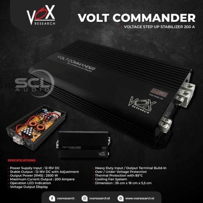Kapasitor Vox Research Volt Commander 200A Voltage Step Up Stabilizer