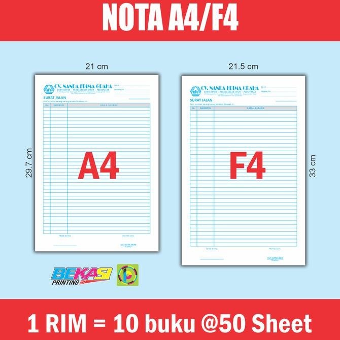 

Cetak Nota Bon Invoice 2 Rangkap / Ply - Carbonless Tanpa Karbon