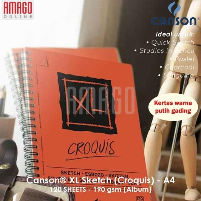 

Buku Canson Xl Sketch (Croquis) - 120 Sheets - A4 - 90 Gsm - 200787103