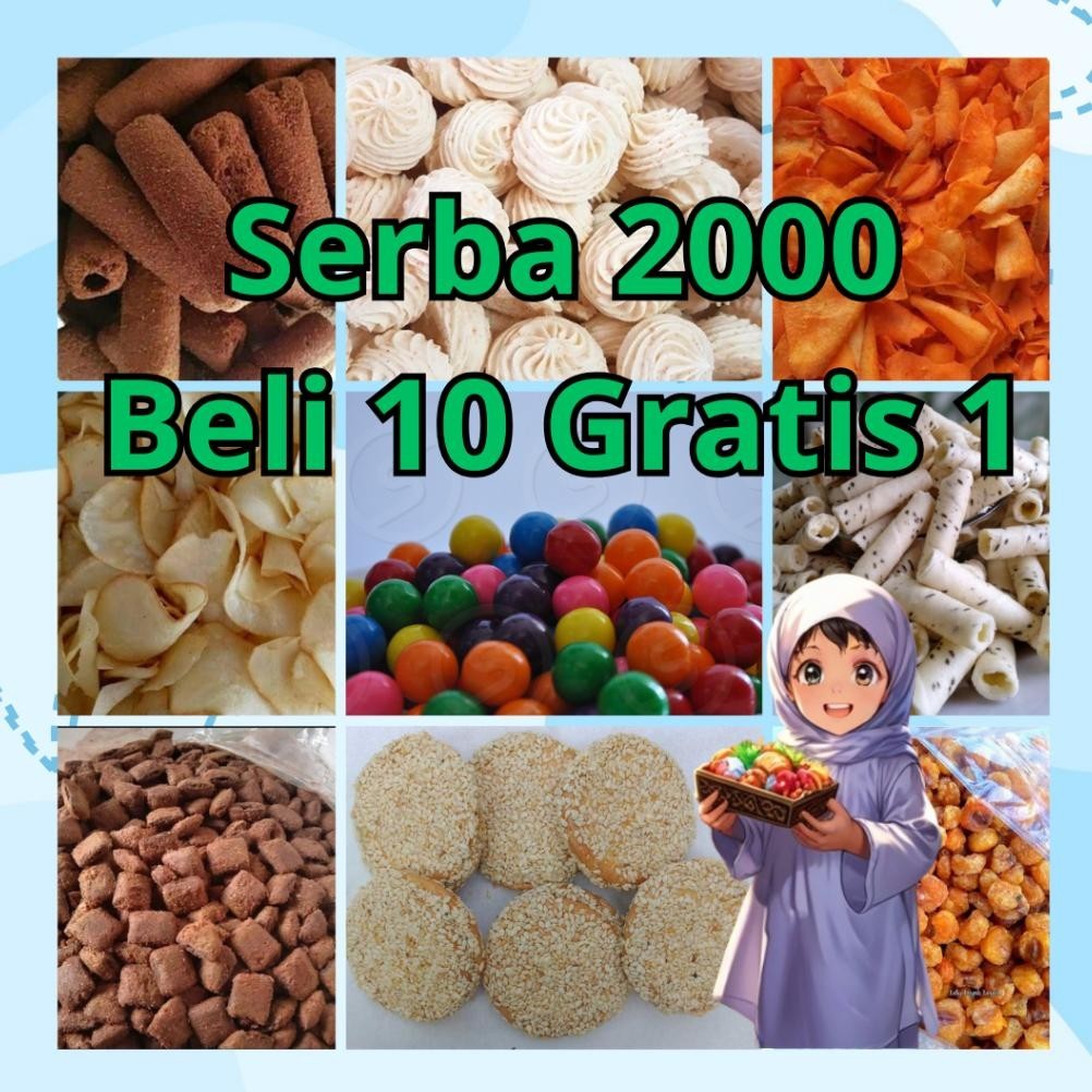 

(Beli 10 Gratis 1) Snack Serba 2000 Kue Kering Camilan Pedas Manis Asin Gurih Makanan Ringan Snack Kiloan Murah Terlaris