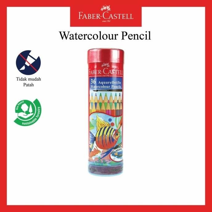 

Pensil Warna Faber Castell 36 Watercolour Kaleng Bulat (Round Tin)