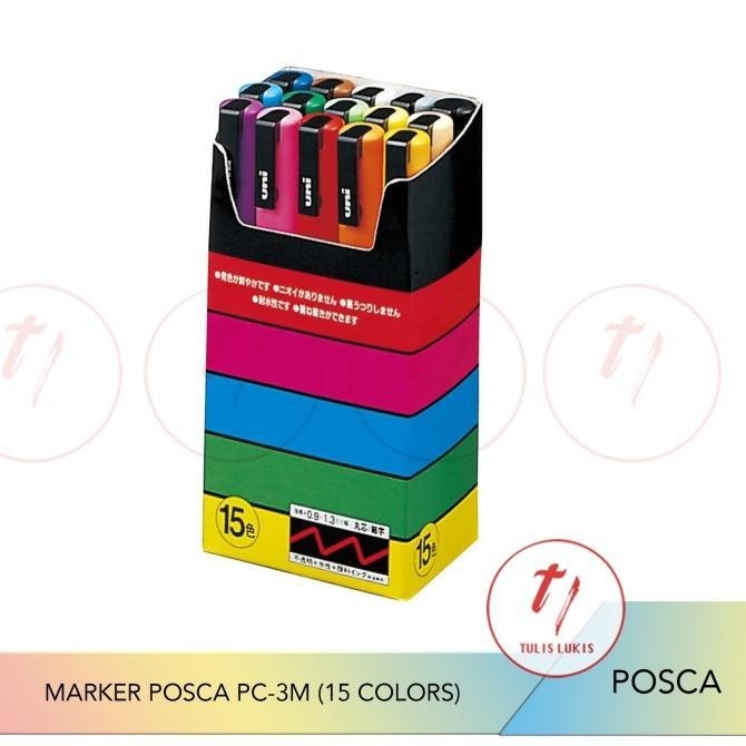 

Spidol Posca Pc-3M Set 15 Color