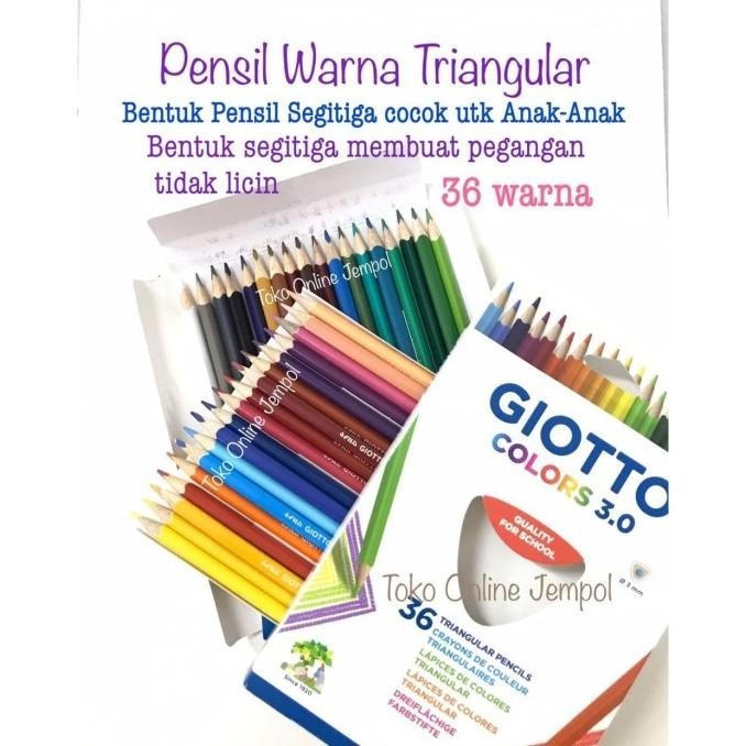 

36 Pensil Warna Triangular 3.0Mm Giotto Cod.277600 Segitiga Atk925Gt