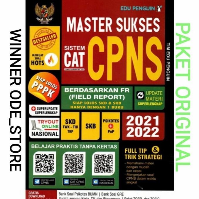 

Buku MASTER SUKSES CAT CPNS PPPK 2021/ PAKET ORIGINAL & HEMAT OBRAL