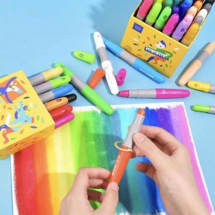 

Mideer Silky Crayon Washable (Isi 24 Colours)