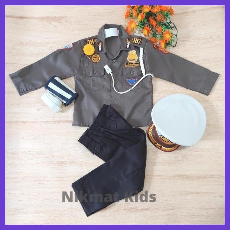 New Baju Polisi Anak Laki Laki Seragam Profesi Anak Baju Kostum Anak Polantas Dinas Polisi Lalu Lint