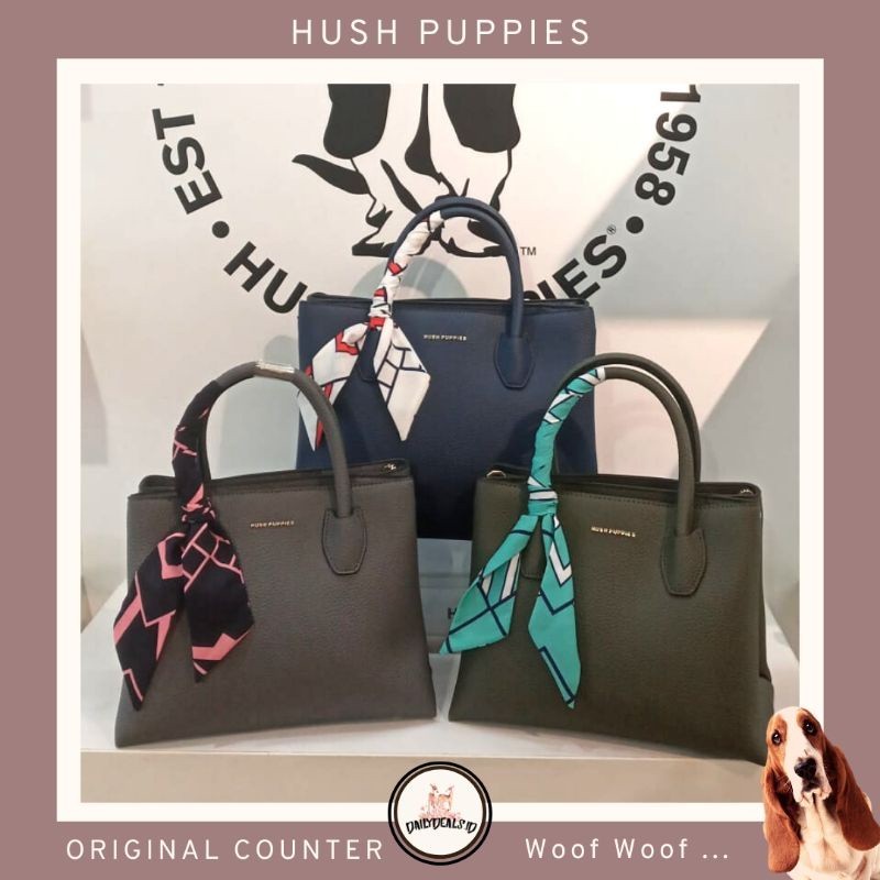 [size L] KINLIE HUSH PUPPIES Jast[p] TAS ORIGINAL COUNTER WANITA TOP HANDLE