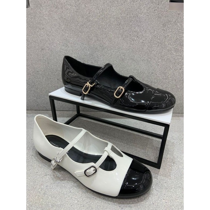 #1-70580218 T-Bar Mary - Jast[p] CK ORIGINAL COUNTER JANE DOUBLE STRAP SEPATU SANDAL FLAT TEPLEK FLA