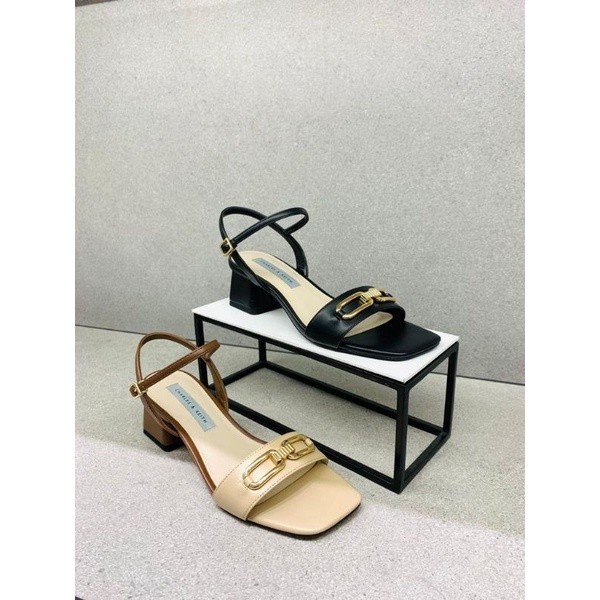 #1-60190298 Goldie Heels - Jast[p] CK ORIGINAL COUNTER SANDAL SLINGBACK CHAIN LINK STORE AUTHENTIC M