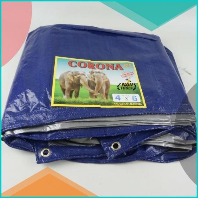 Terpal A2 4x6 Corona 2Gajah (b/s) Terpaulin Terpal kolam Terpal Tenda