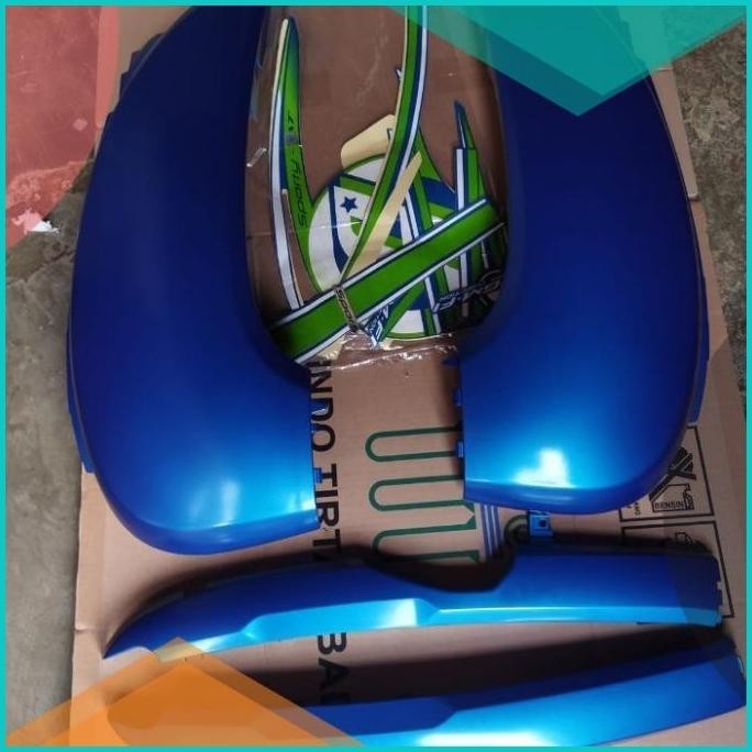 body scoopy warna biru + striping 13m4yZ4 sparepart