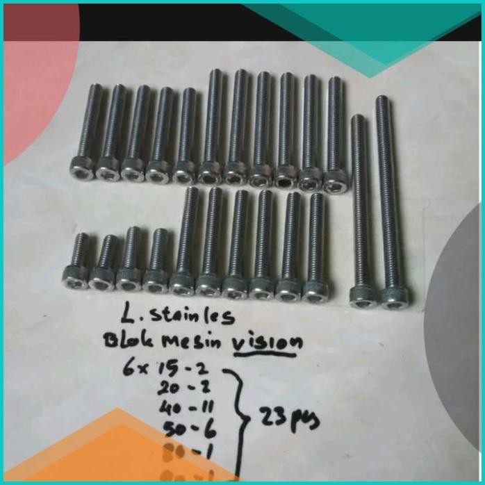 baut blok mesin  yamah vixion  baut L stenliss asli baut blok vixion 1