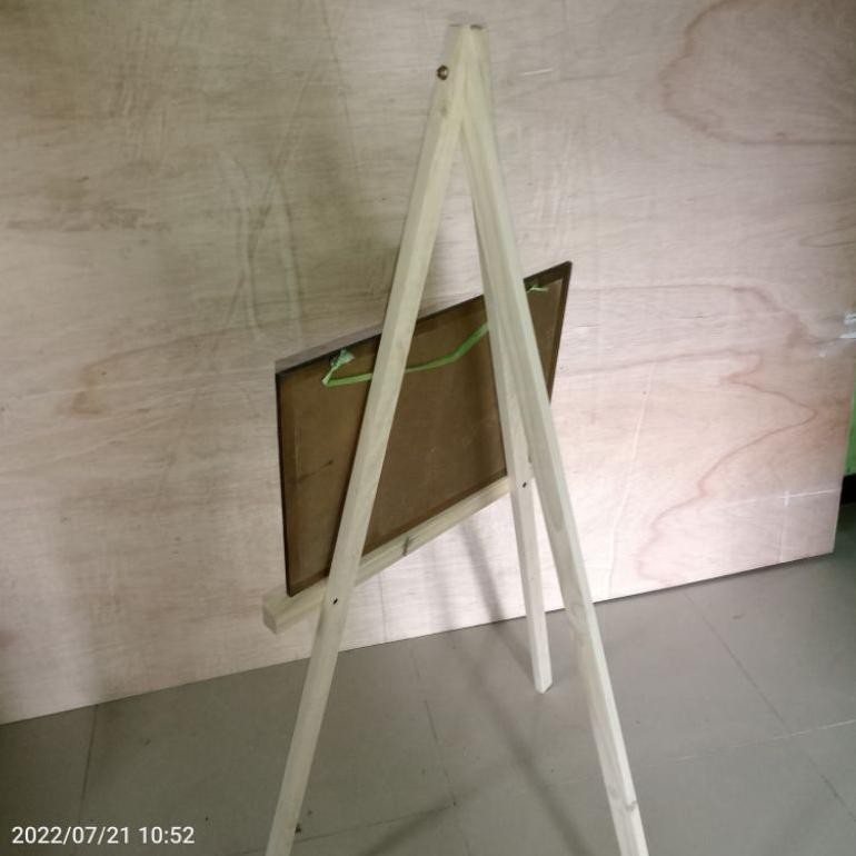 

hj-45 Stand Foto Kayu Jati Belanda Ukuran 120cm warna Natural Hemat