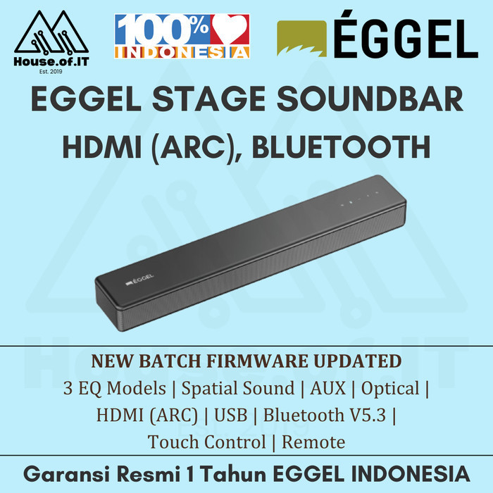 EGGEL STAGE SOUNDBAR HDMI ARC SOUNDBAR BLUETOOTH EGGEL SPEAKER