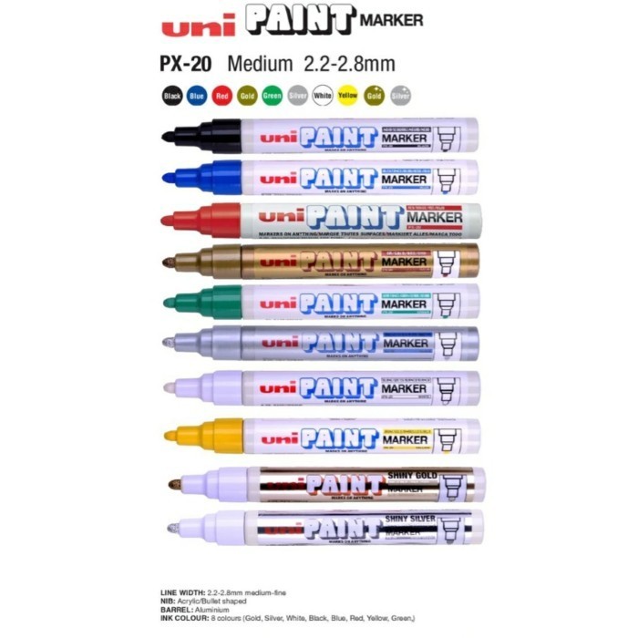 

Terlaris UNI PAINT MARKER PX-20 (Permanent) SALE