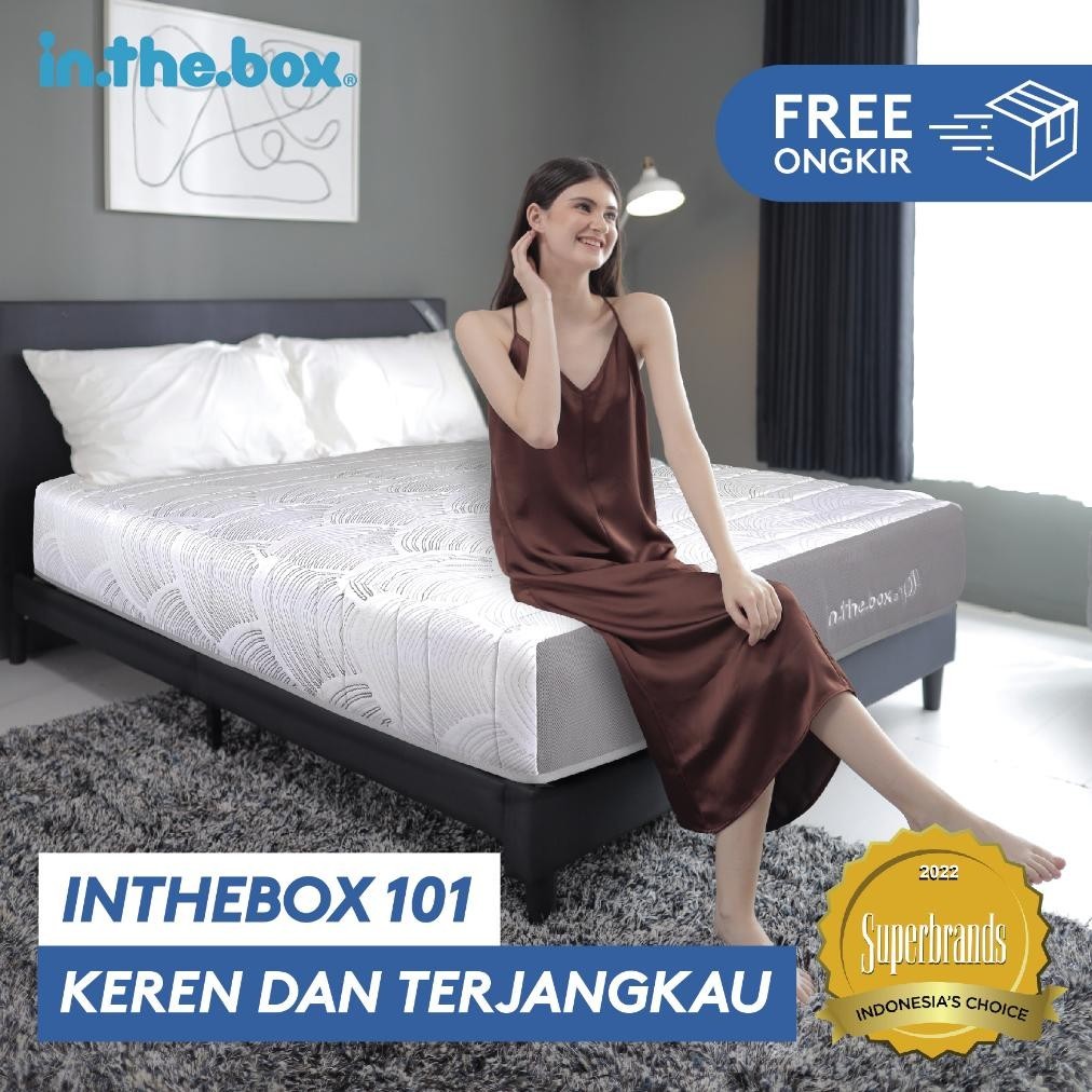 Kasur Springbed IN THE BOX 101 - FREE Bantal | Ukuran 90x200, 100x200, 120x200, 140x200, 160x200, 18