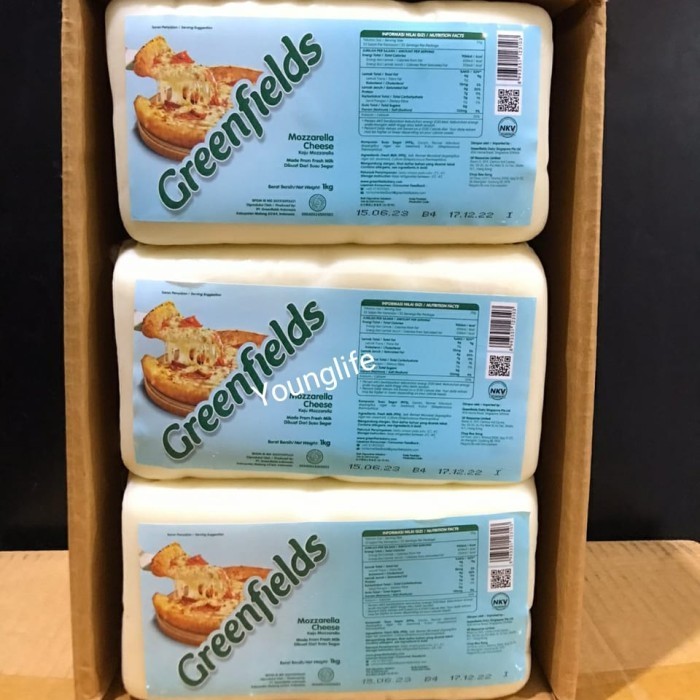 

Mozarella Cheese Greenfields / Keju Mozarella Greenfields 1Kg