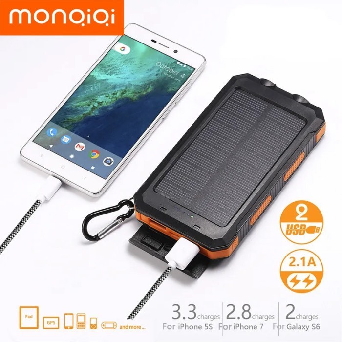 Rechargeable Terbaik Lampu Powerbank Solar Power Bank Robot 50000 Mah