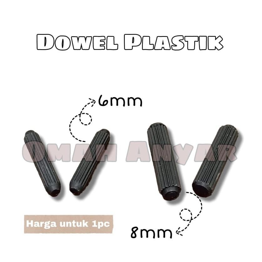 [Juragan Impor] Dowel Plastik 6mm 8mm Untuk Sekat Lemari Olimpic Bukan Dowel Kayu