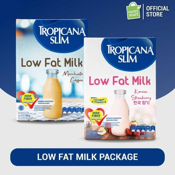 

Tropicana Slim Low Fat Milk Package: Macchiato & Korean Strawberry