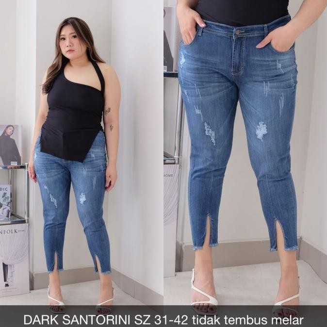 CELANA JEANS WANITA SANTORINI RIPPED - SYS CLOTHIER