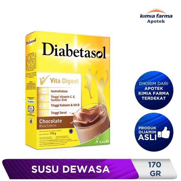 

DIABETASOL COKLAT 180 GR / SUSU DEWASA / KIMIA FARMA