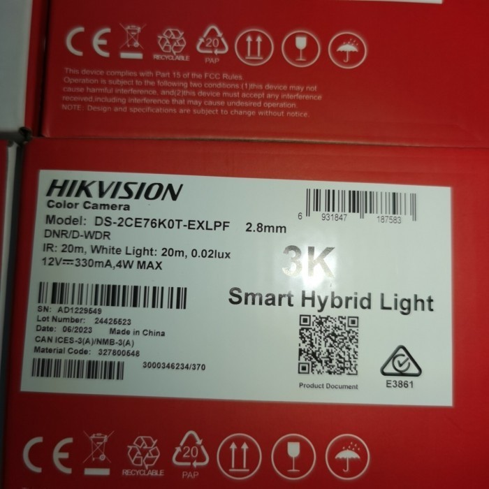 Camera Cctv 5Mp Ds_2Ce-76Hot-Itpf Hik-Vision Indoor