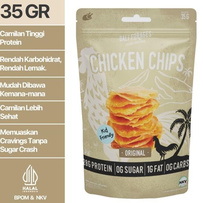 

Chicken Chips Original Crispy Bali Forages Keripik Daging Ayam Krispi