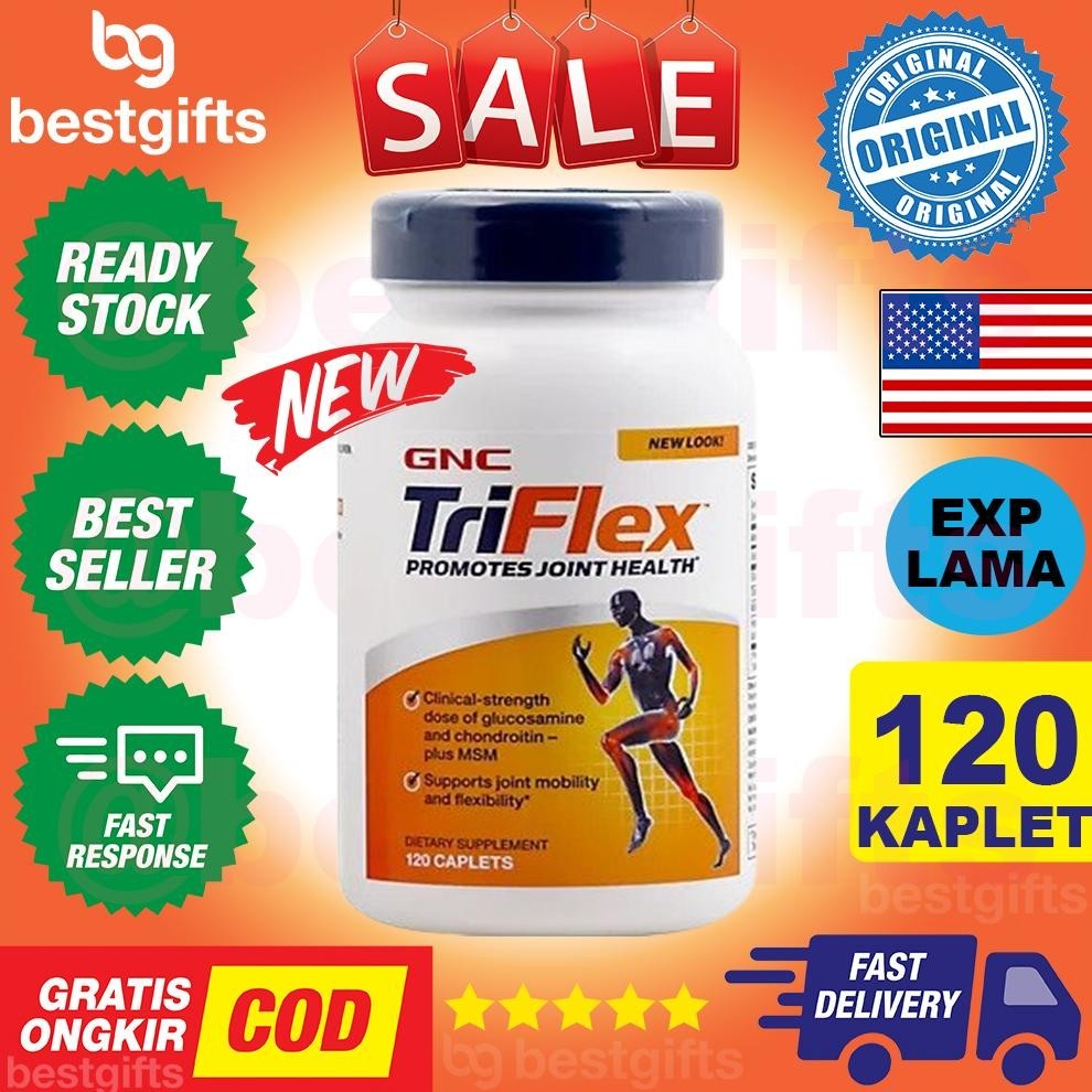 YANG BARUUU GNC TRIFLEX GLUCOSAMINE CHONDROITIN MSM VITAMIN PELUMAS SENDI TULANG PERSENDIAN REMATIK 