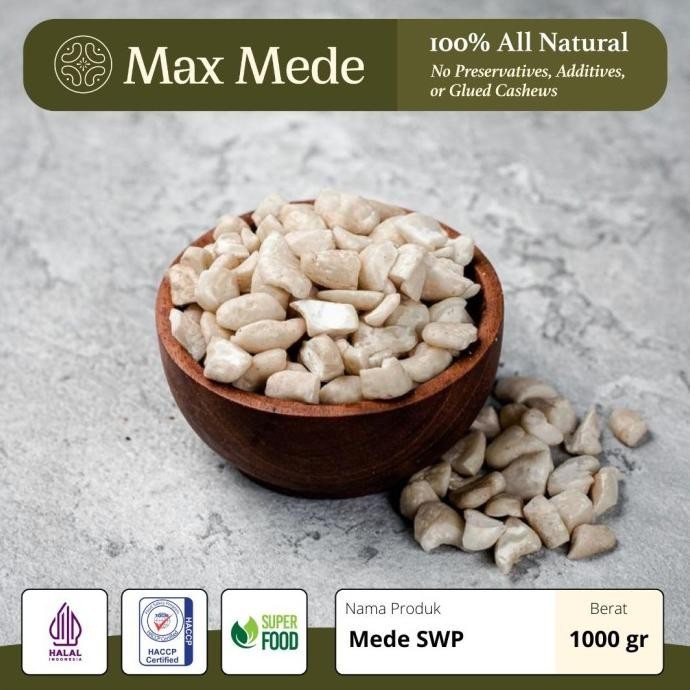 

Kacang Mede/Mete SWP Pecahan Belah 16 Raw Mentah 1000Gram/1Kg