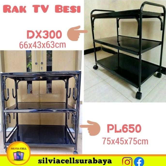 Rak TV Susun Besi Dorong Kuat Kokoh Serbaguna