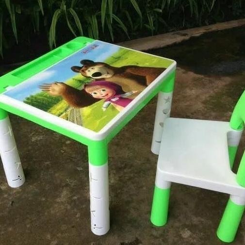 MEJA BELAJAR + KURSI ANAK SET AKAKO