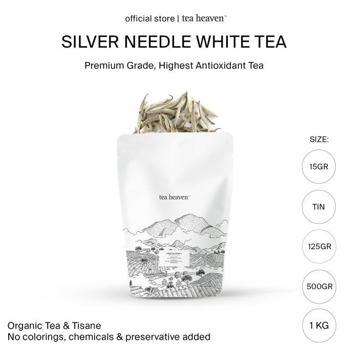 

White Tea Teh Putih Organik Premium Pure Organic Silver Needle