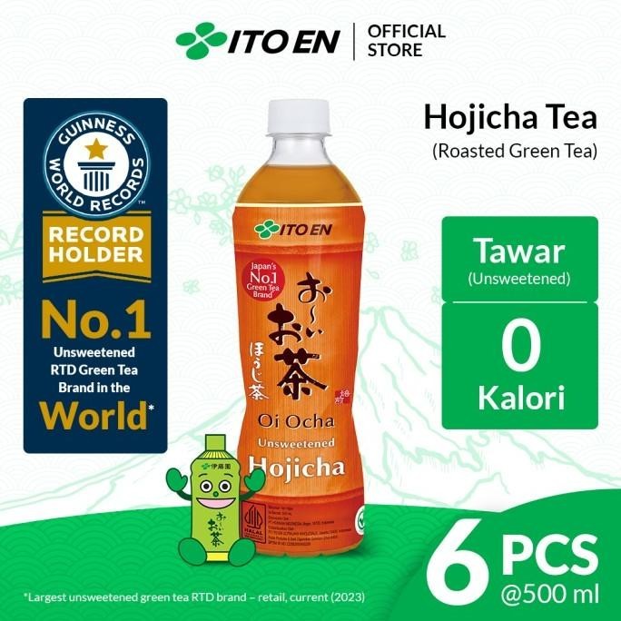 

ITO EN Hojicha Roasted Green Tea No Sugar 500ml Isi 6 Pcs