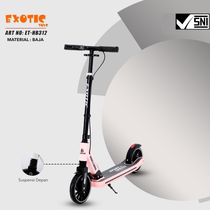 SKUTER ANAK DEWASA ET HB 312 SCOOTER EXOTIC BAN BESAR REM DEPAN ORIGINAL BEST QUALITY