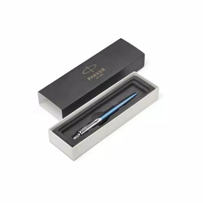 

Pulpen Parker New Jotter Waterloo Biru Muda CT Ballpoint Klip Silver TA