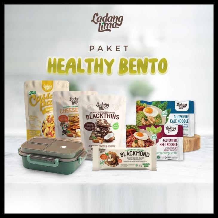 

Paket Healthy Bento (Free Lunch Box) - Ladang Lima Gluten Free & Healthy Food Originalll 100%