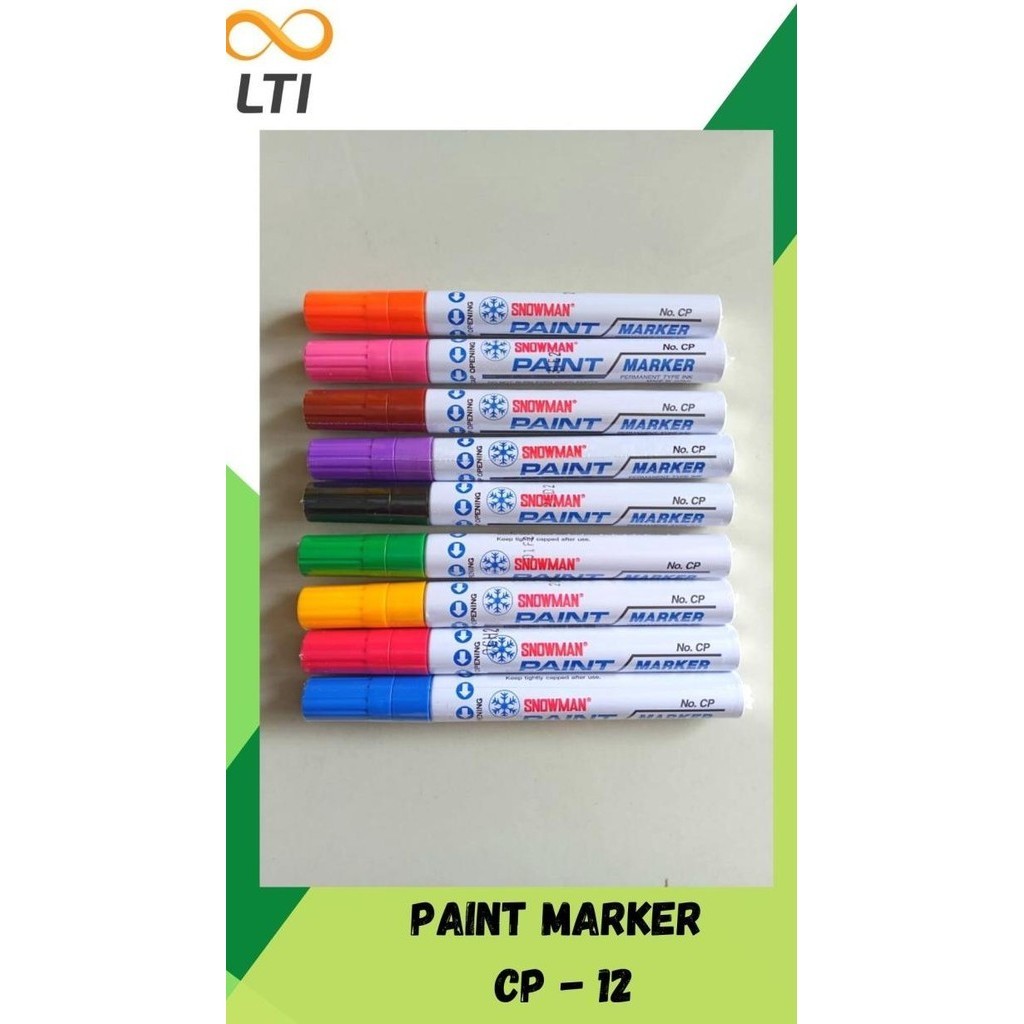 

Spidol Snowman Permanen Paint Marker Cp - 12 / Lusin