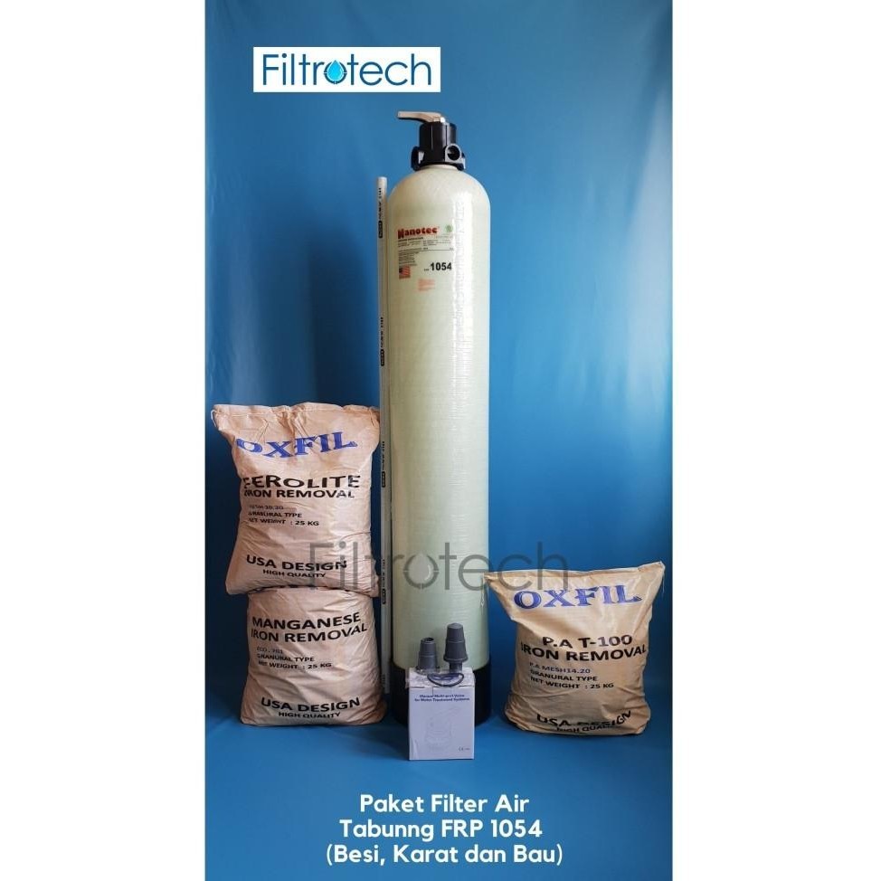 Paket Filter Air Tabung Frp 1054 Air Sumur 2 (Besi,Karat Dan Bau )