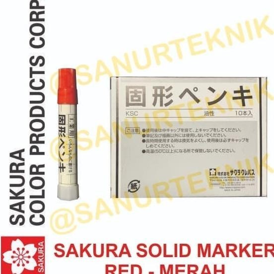 

Sakura Steel Marker/ Spidol Besi Baja Merah - Red (Per Dos 10 Pc)