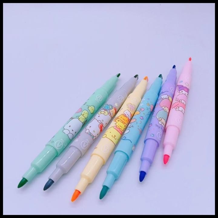 

TERBARU HIGHLIGHTER STABILO PAKET 6 PC 2IN1 MOTIF SANRIO 2 TONE COLOR MARKER !!!!!!!