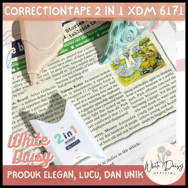 

TERBARU CORRECTION TAPE 2 IN 1 XDM 6171 PREMIUM WARNA PASTEL LUCU IMUT UNIK !!!
