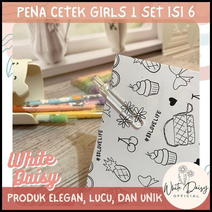 

GRATIS ONGKIR PENA CETEK GAMBAR CEWEK 1 SET ISI 6 PULPEN GIRLS PEN ANAK MECHANICAL !!!