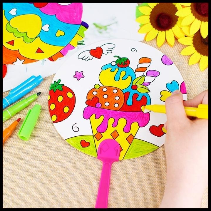 

BEST DEAL DIY MEWARNAI KIPAS KERTAS PRAKARYA ANAK ART & CRAF !